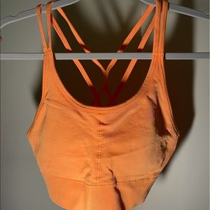 Fabletics Waverly orange seamless sports bra - medium